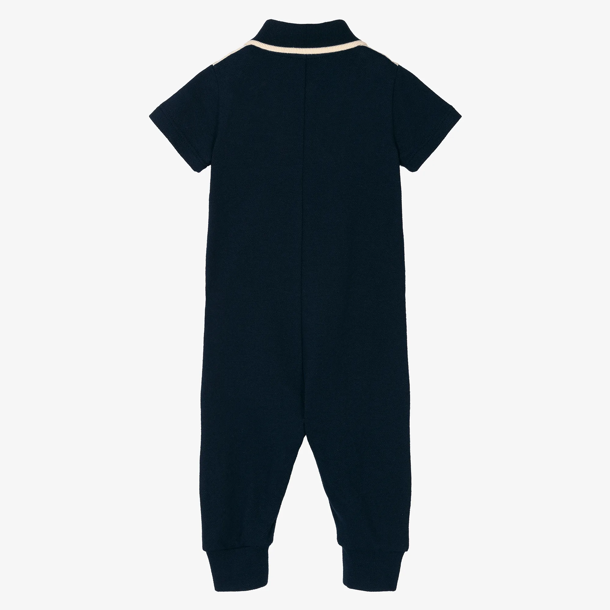 Navy Blue Cotton Web Romper