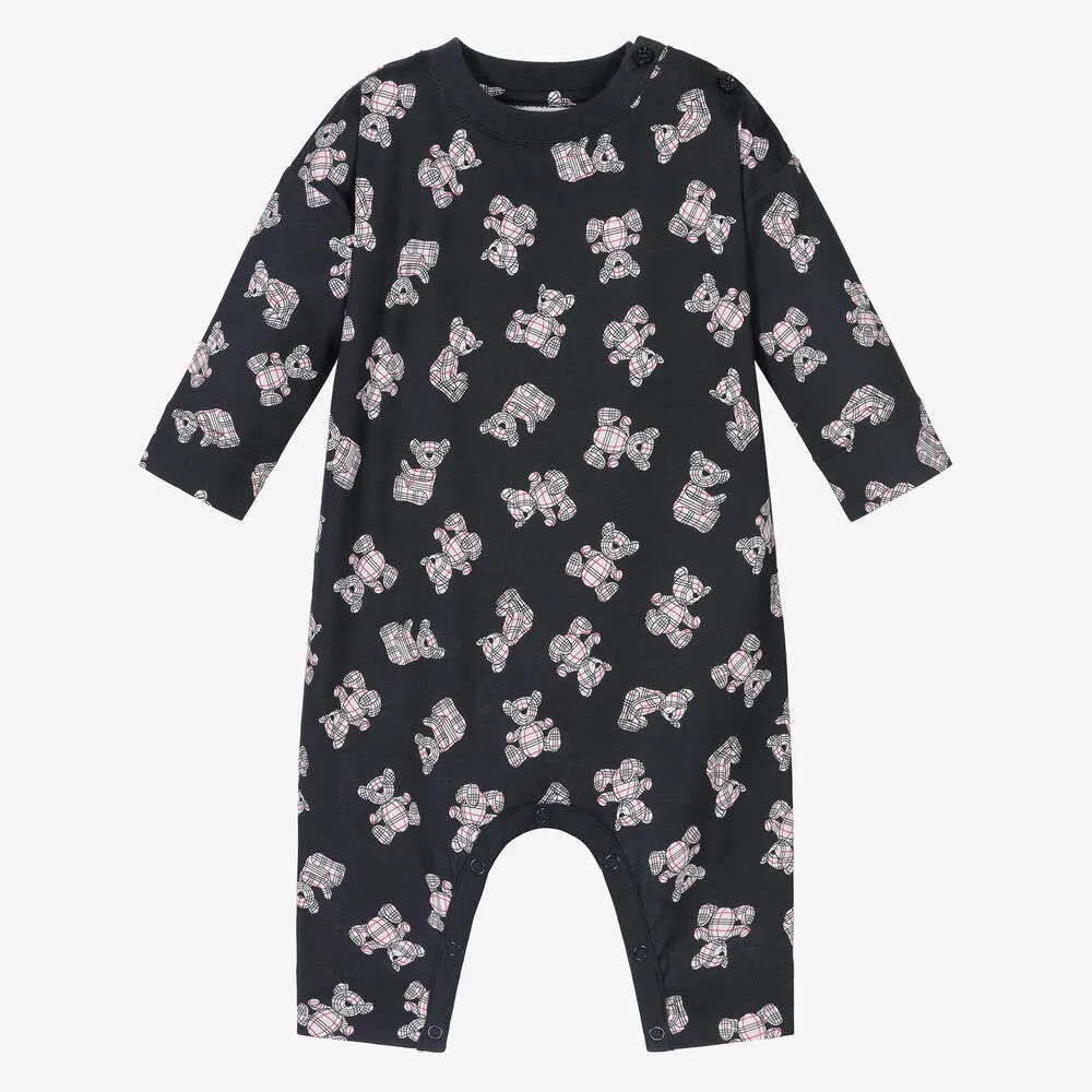 Navy Blue Thomas Bear Romper