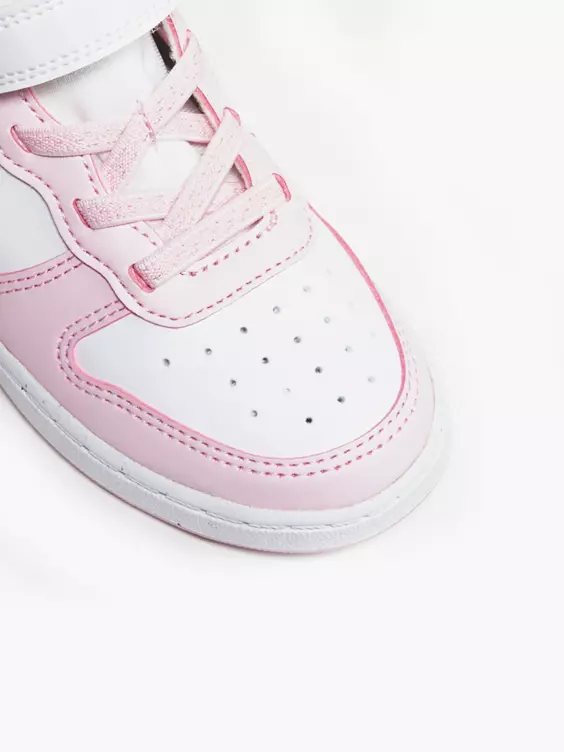 Nike  Infant Nike White/ Pink Court Borough Low Recraft Trainers