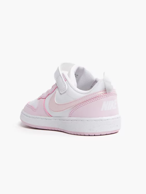 Nike  Infant Nike White/ Pink Court Borough Low Recraft Trainers