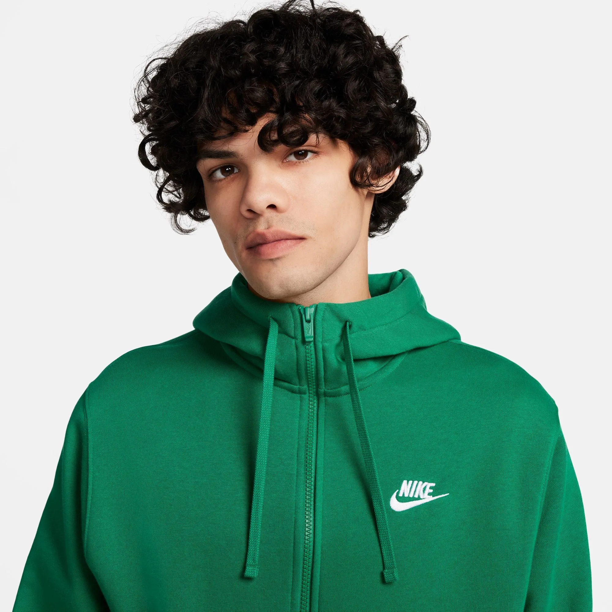 Nike - Men - Club Full-Zip Hoodie - Malachite/White