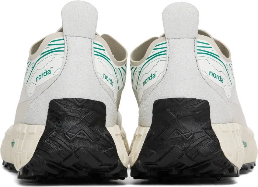 Norda Off-White & Green ' 001' Sneakers