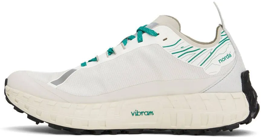 Norda Off-White & Green ' 001' Sneakers