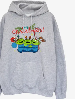 NW2 Toy Story Aliens It's Christmas Mens Grey Hoodie | Men | George at ASDA