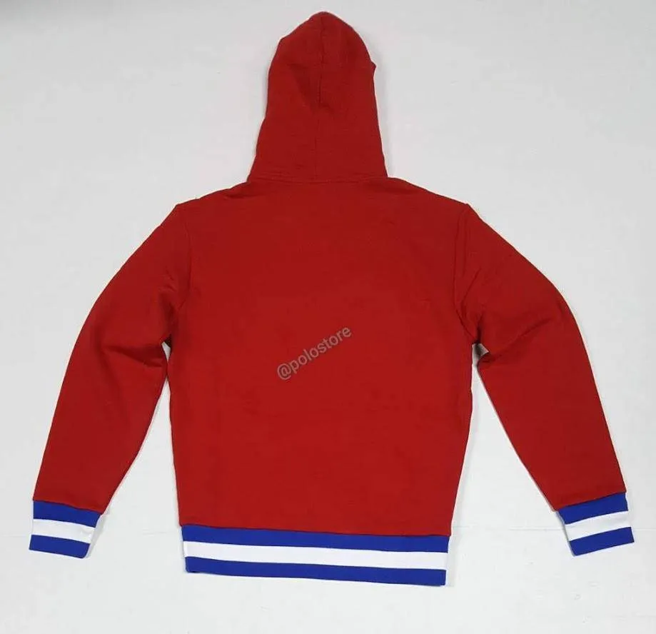 Nwt Polo Ralph Lauren Red Russia Small Pony Hoodie