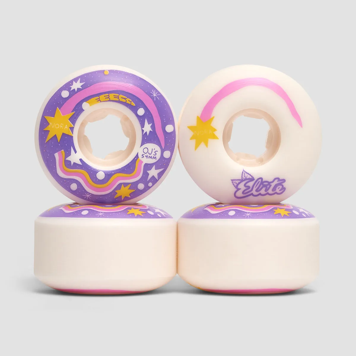 OJ Nora Dreams EZ EDGE 101a Elite Skateboard Wheels White 54mm