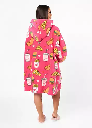 Online Home Shop Fast Food Printed Hoodie Blanket | Kaleidoscope