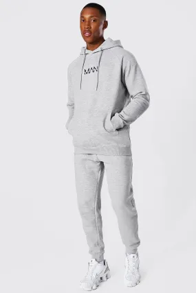 Original Man Raglan Hooded Tracksuit | boohooMAN UK