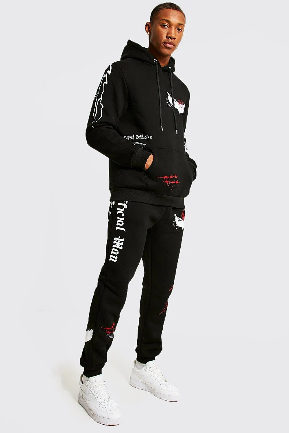 Oversized Limited Graffiti Hooded Tracksuit