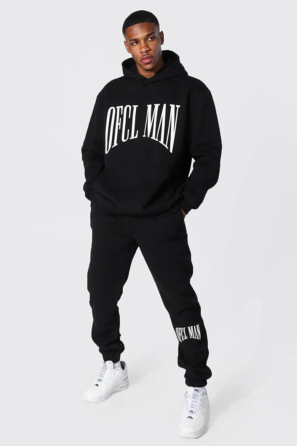 Oversized Ofcl Man Printed Hooded Tracksuit