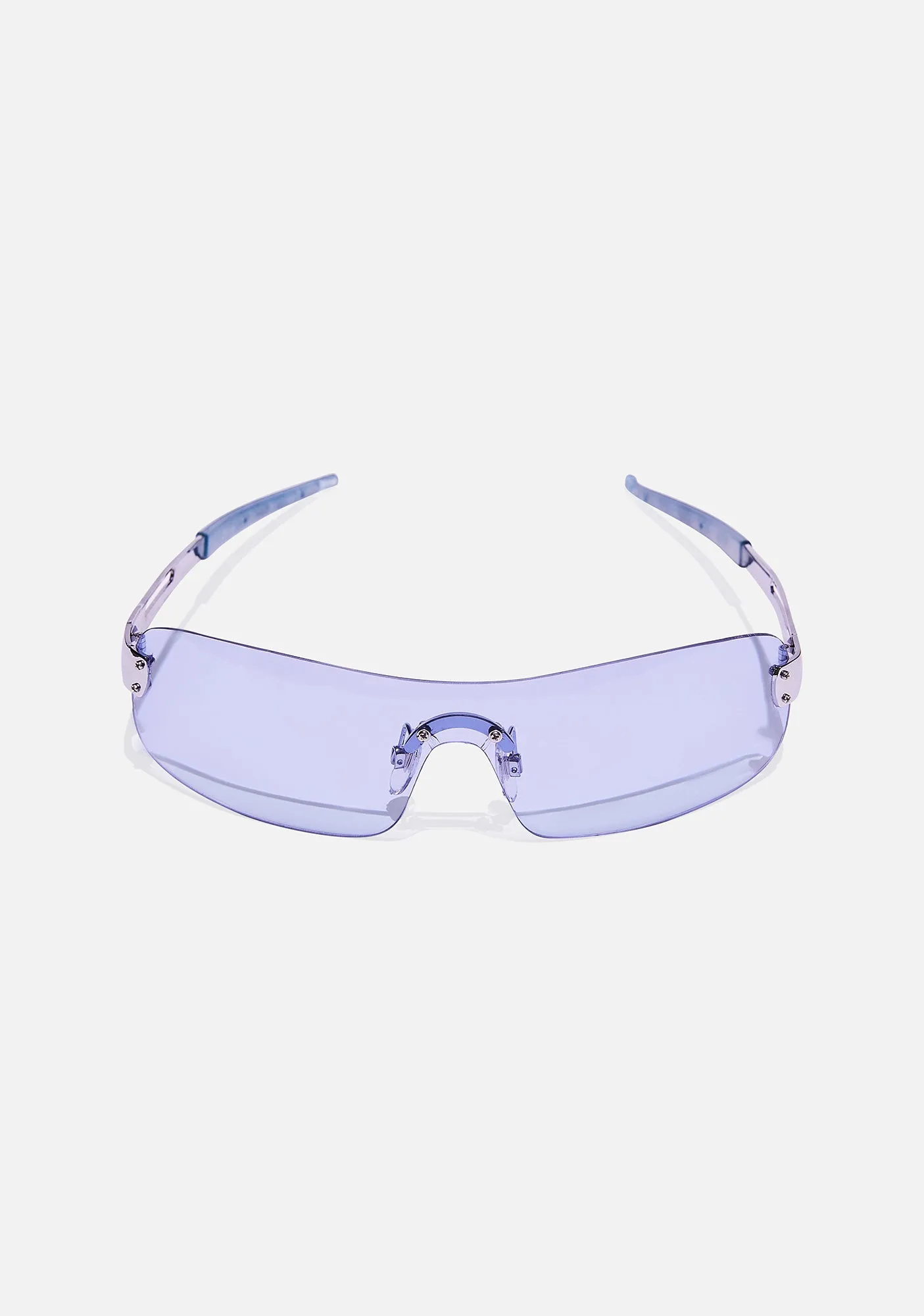 Pale Blue Shield Sunglasses-