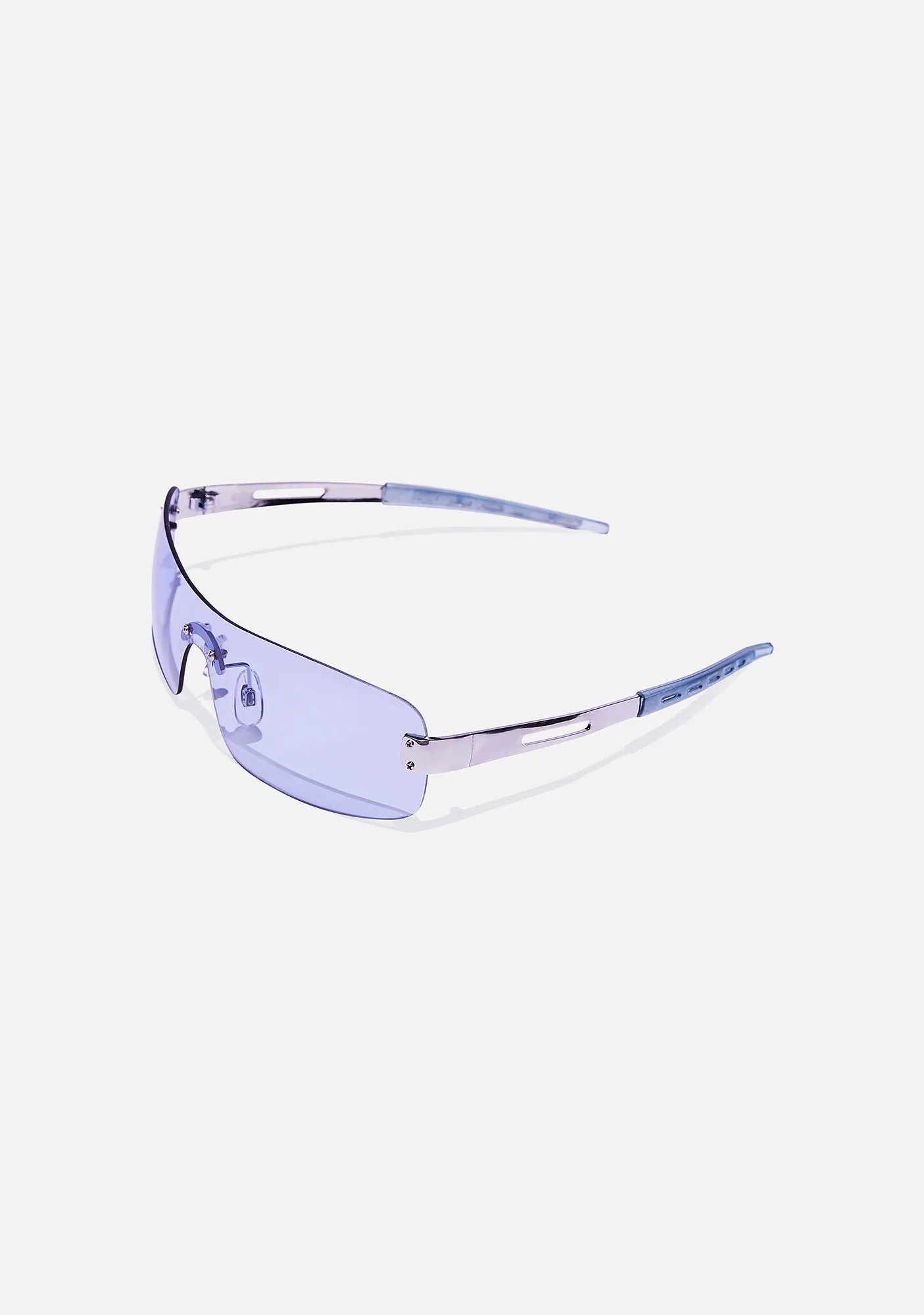 Pale Blue Shield Sunglasses-