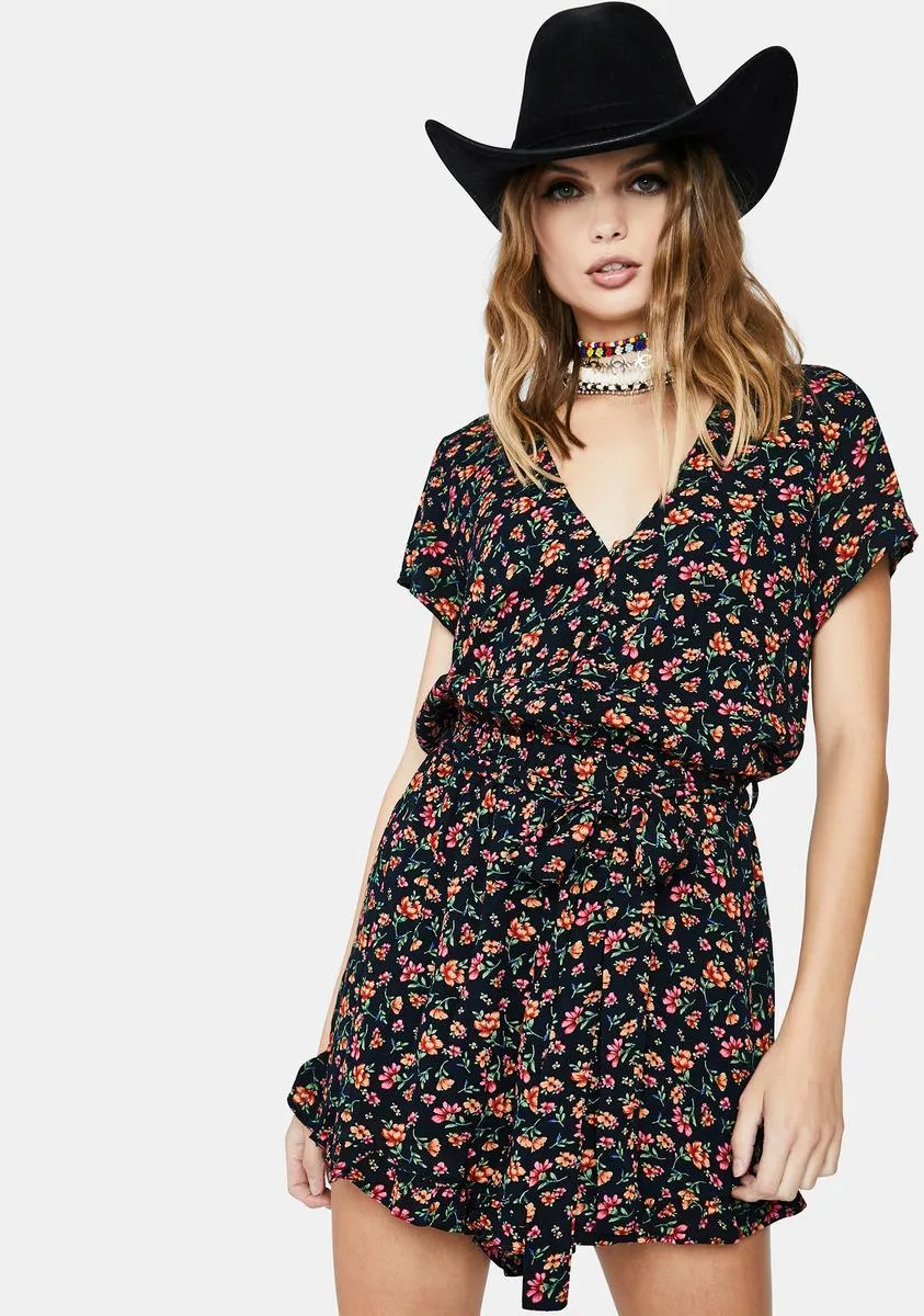 Party Til Dawn Floral Romper-