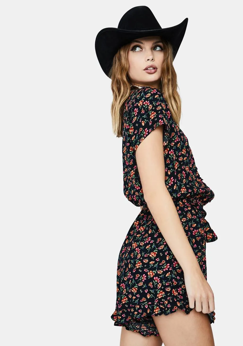 Party Til Dawn Floral Romper-