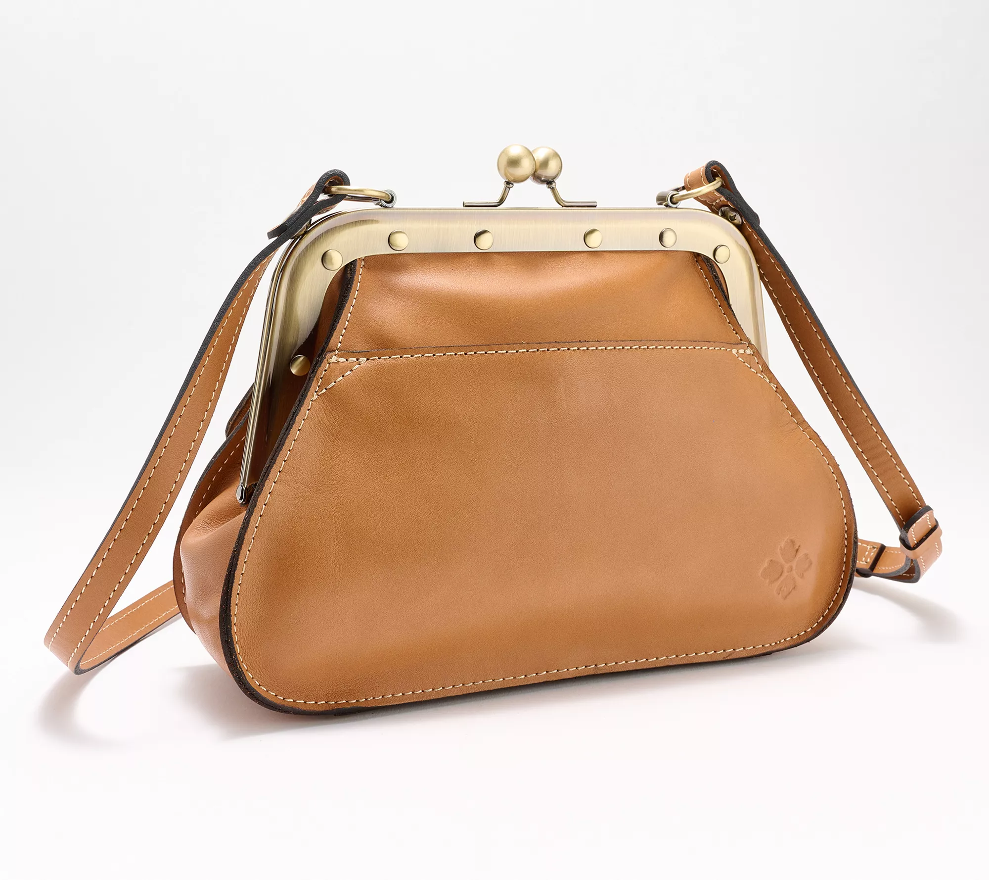 Patricia Nash Leather Ischia Flap Frame Bag