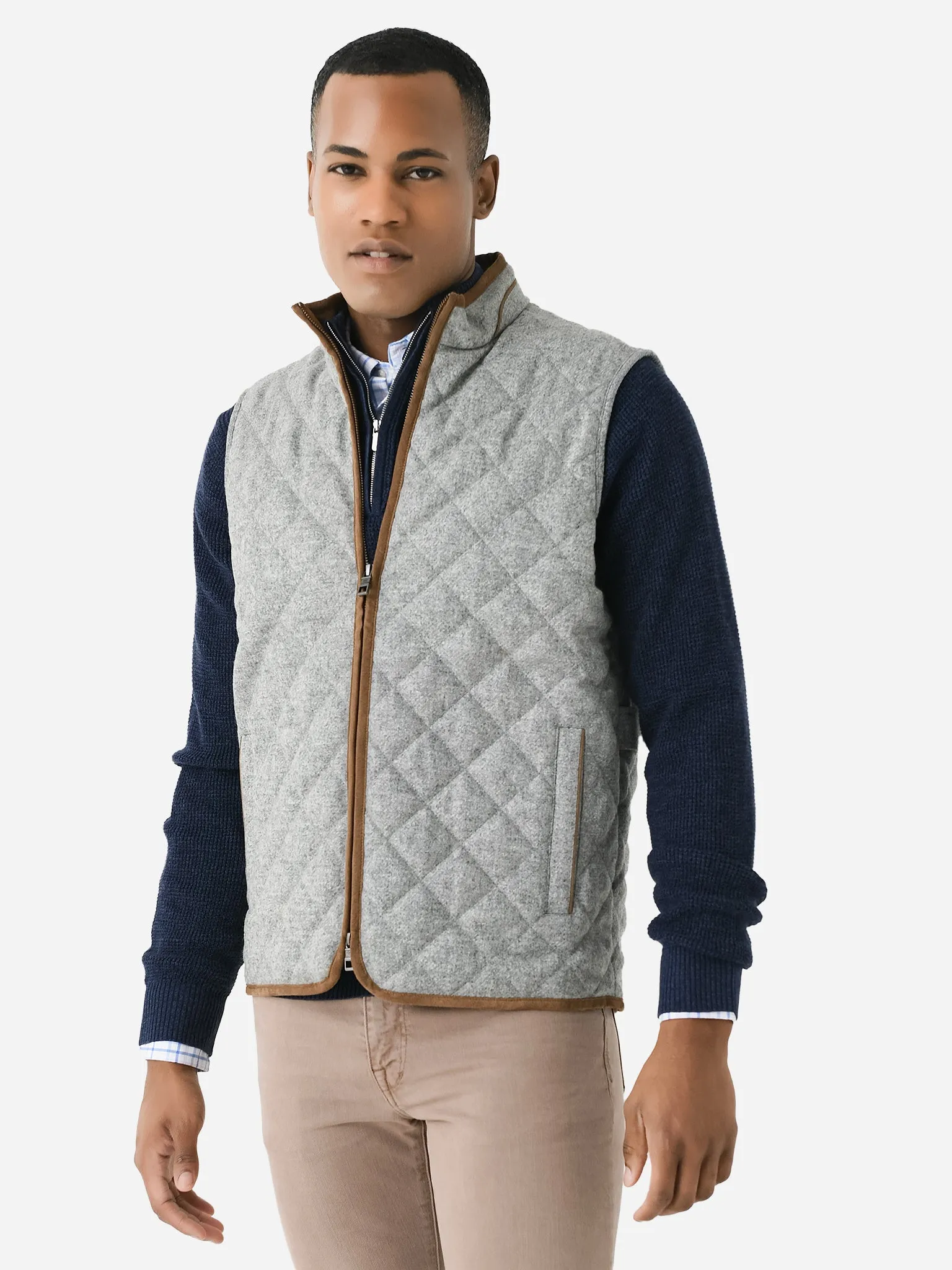     PETER MILLAR  Crown Men's Essex Quilted Wool Travel Vest    