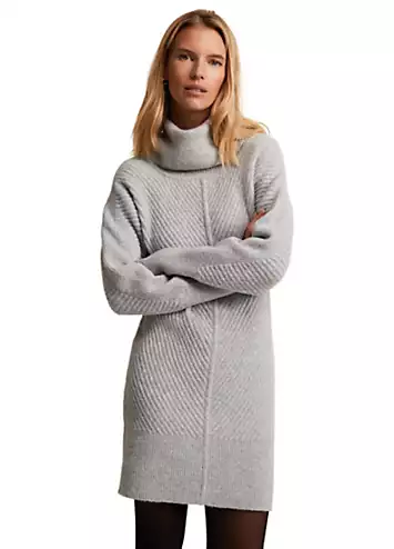 Phase Eight Fillipa Grey Knitted Tunic Mini Dress | Grattan