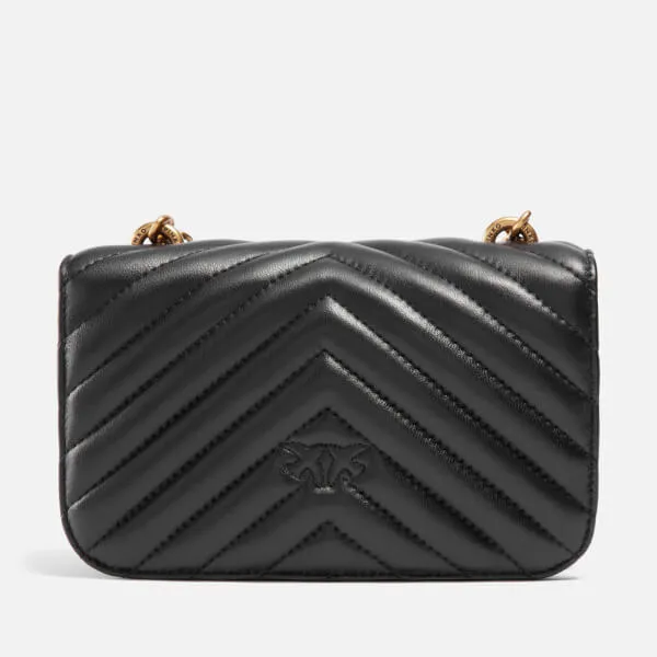 Pinko Love Bell Mini Chevron Leather Bag