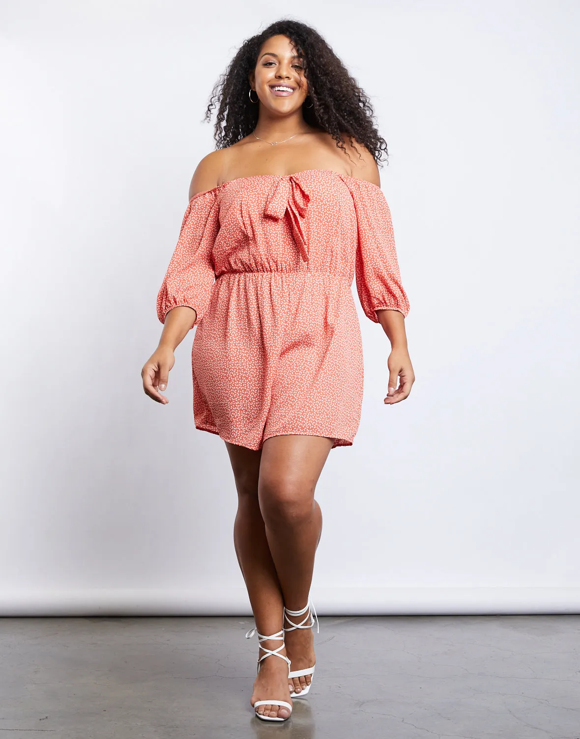 Plus Size Alessia Floral Romper