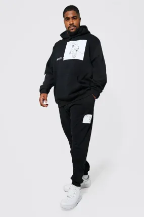 Plus Skeleton Line Drawing Patch Tracksuit