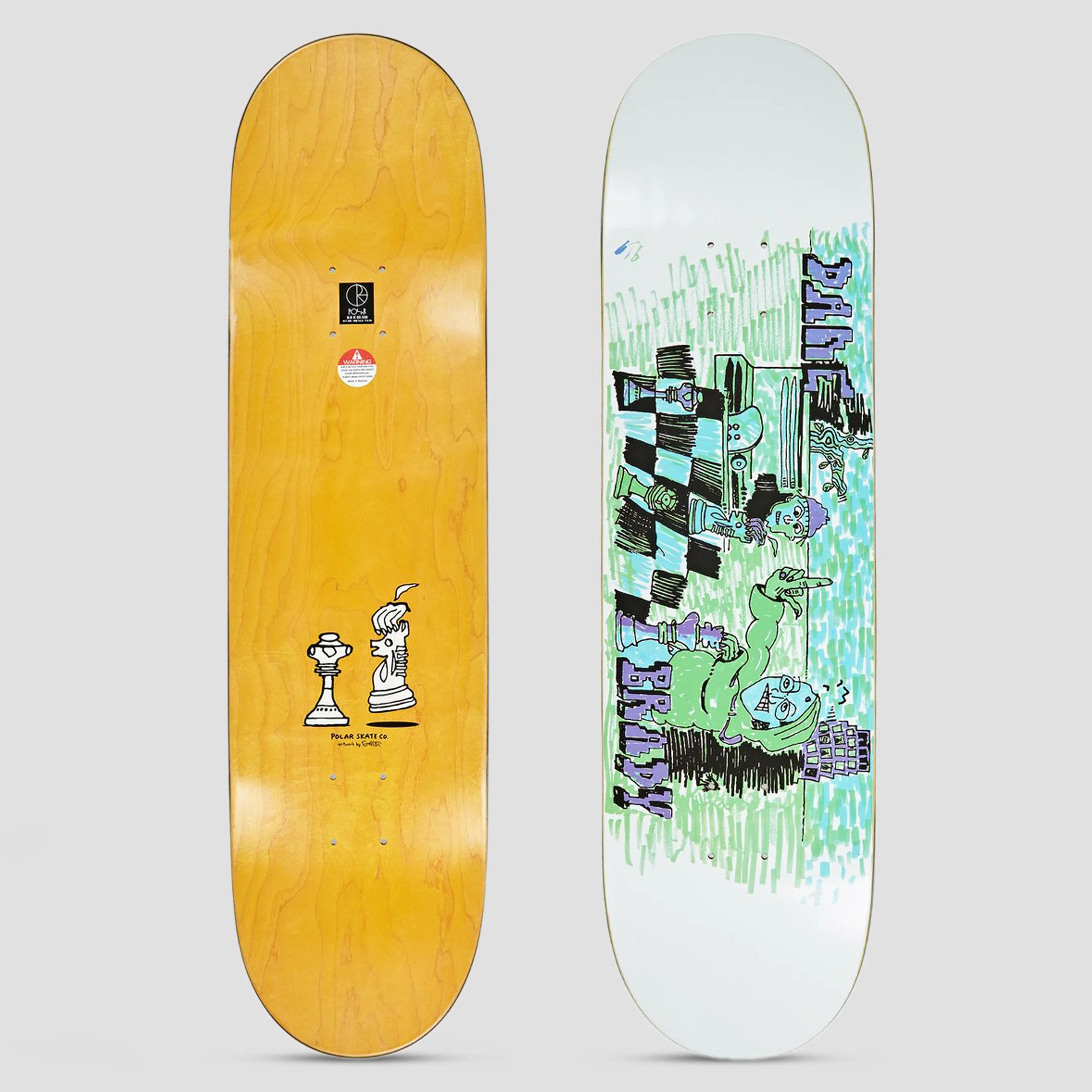 Polar 8.0 Dane Brady Checkmate Skateboard Deck