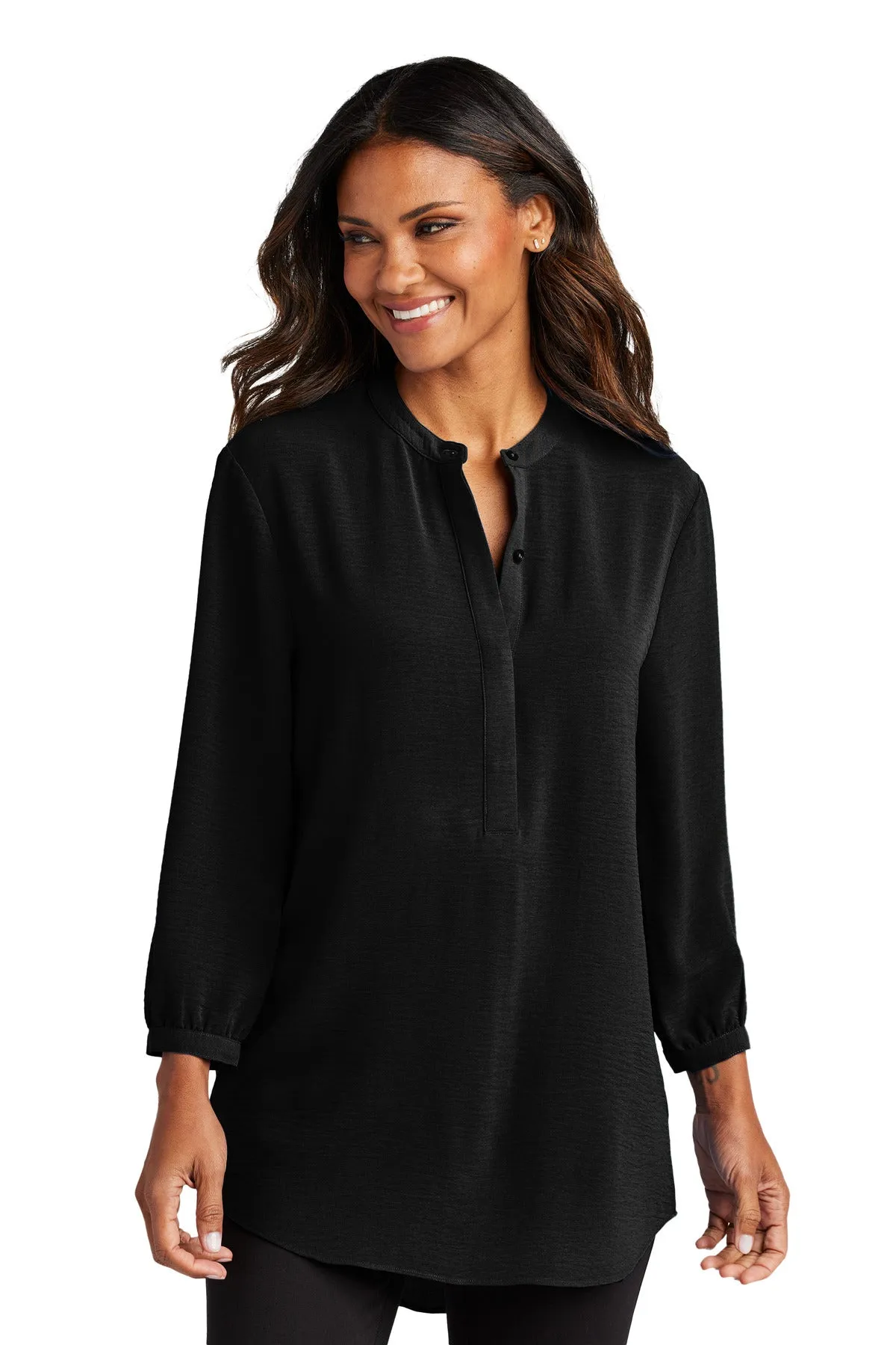 Port Authority Women's 3/4-Sleeve Textured Crepe Tunic