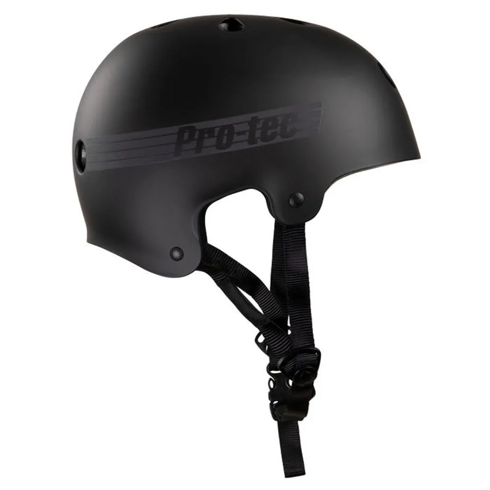 Pro Tec Old School Classic Matte Black Reflective Helmet