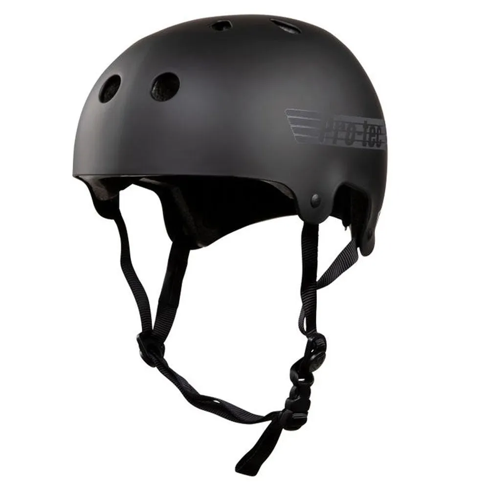 Pro Tec Old School Classic Matte Black Reflective Helmet