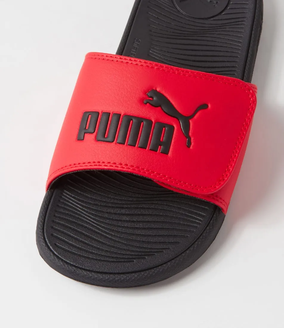 PUMA Cool Cat 2 Jnr Red Black Slides