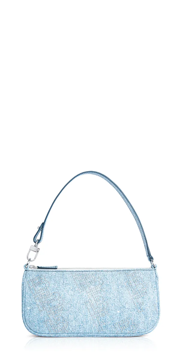 Rachel Stud Leather Bag - Denim