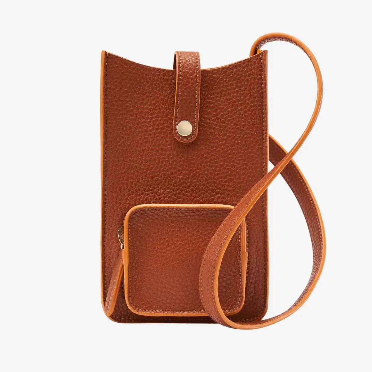 Radha Cellphone Cross Body Bag - TAN