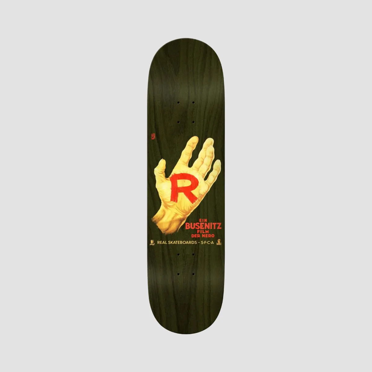 Real Busenitz Noir Skateboard Deck Assorted Stains - 8.28"