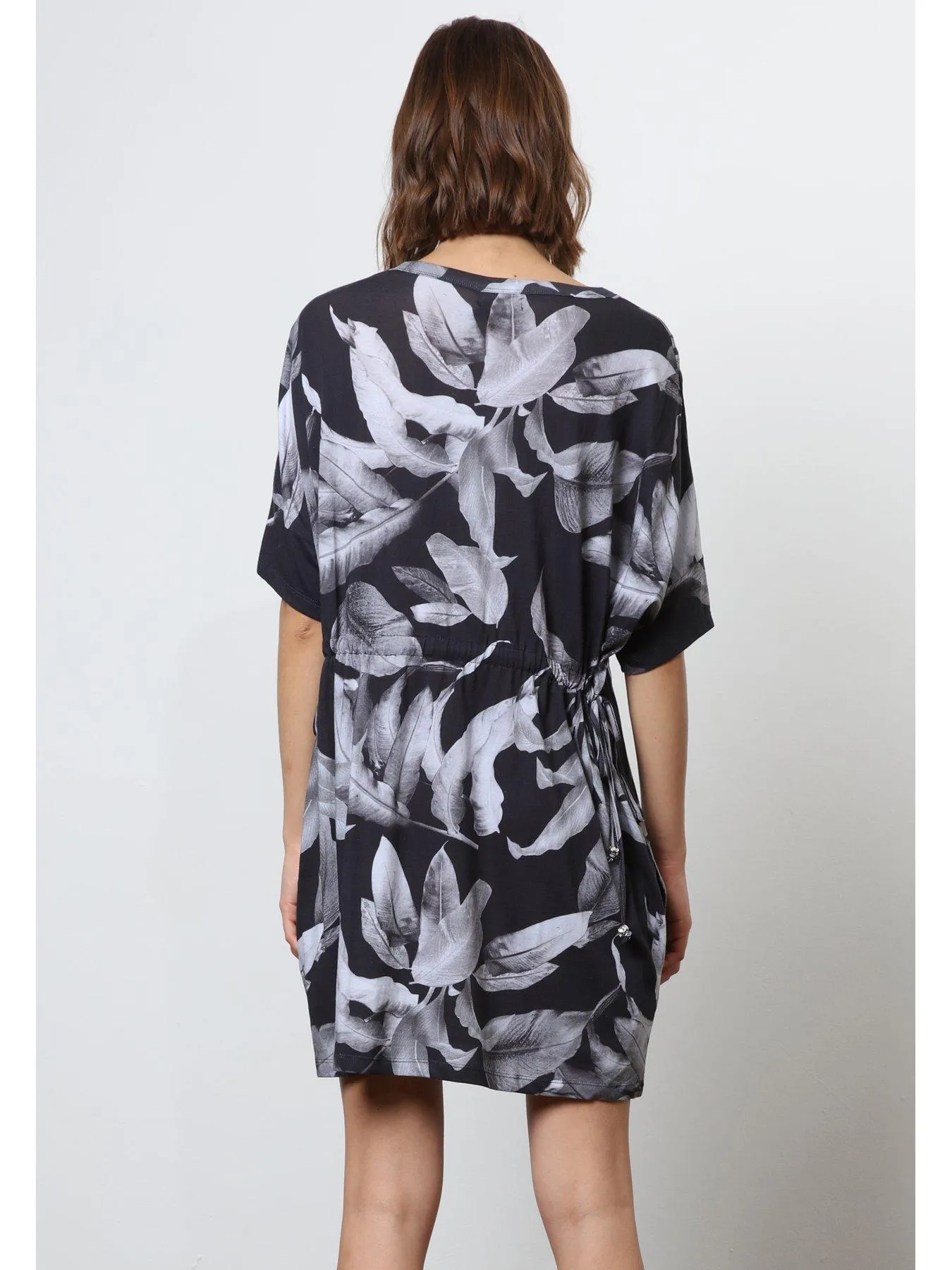 Religion Abstract Jersey Tunic Dress - Black