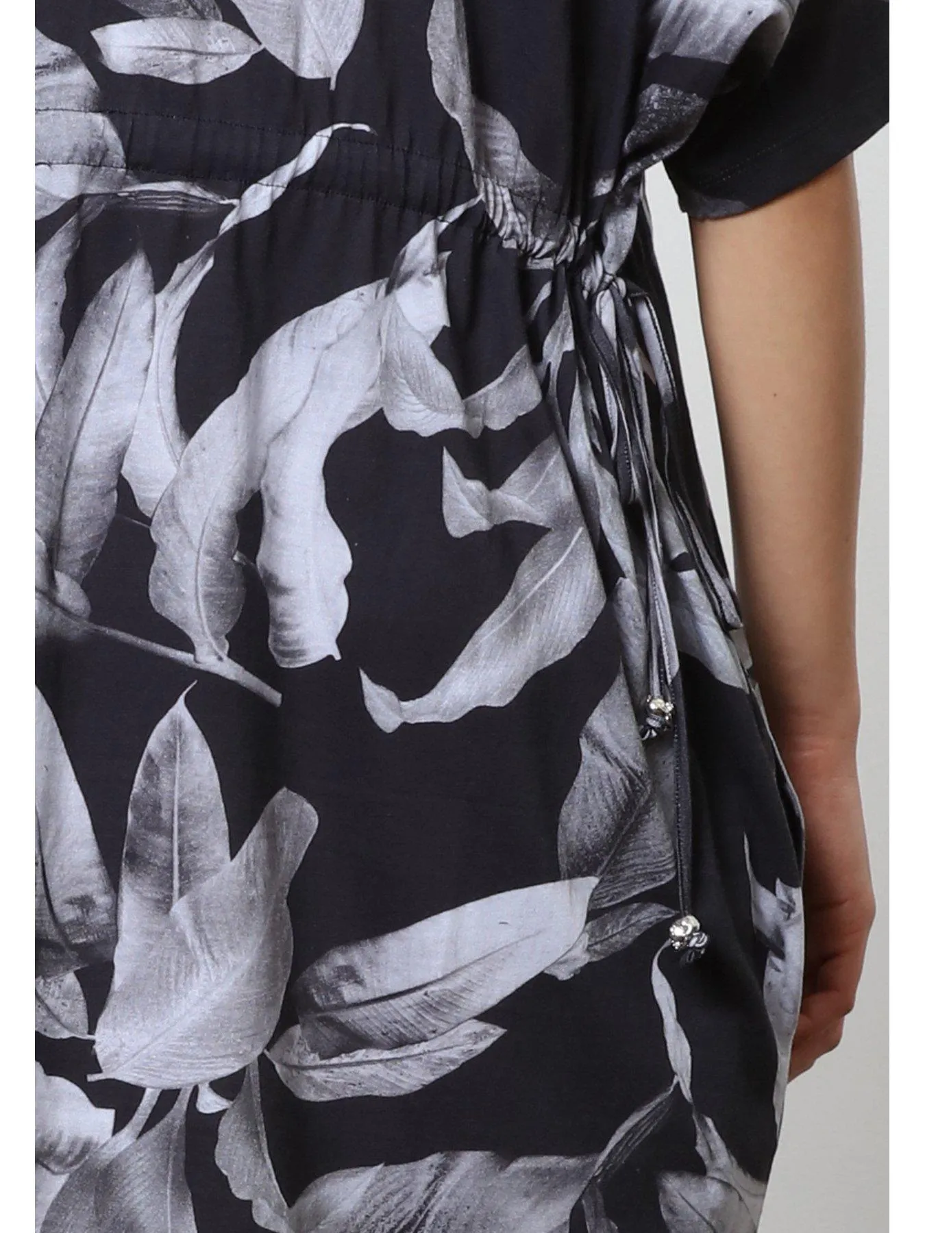 Religion Abstract Jersey Tunic Dress - Black