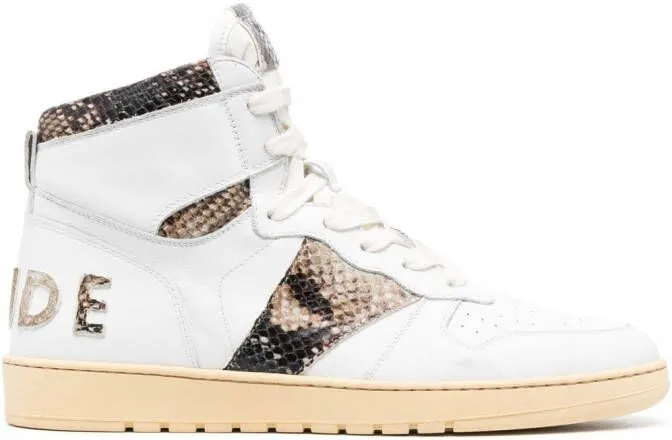 RHUDE panelled high-top sneakers White