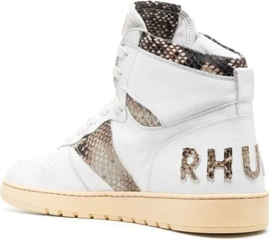 RHUDE panelled high-top sneakers White