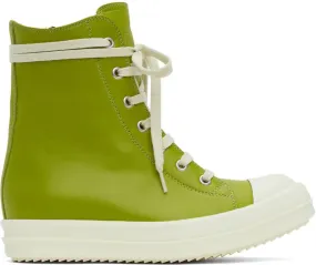 Rick Owens Green High Sneakers