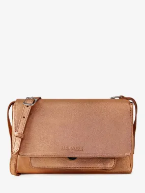 Rose Gold Metallic Leather Cross-body Bag for Women - Diane S Rose Gold | PAUL MARIUS