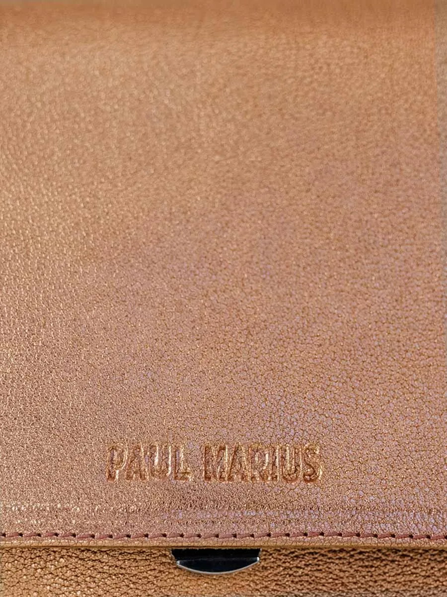 Rose Gold Metallic Leather Cross-body Bag for Women - Diane S Rose Gold | PAUL MARIUS