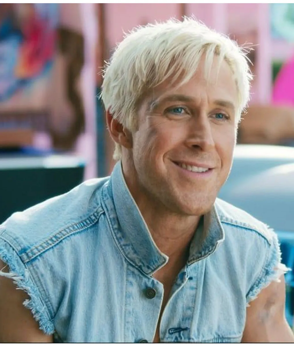 Ryan Gosling Barbie Blue Denim Vest