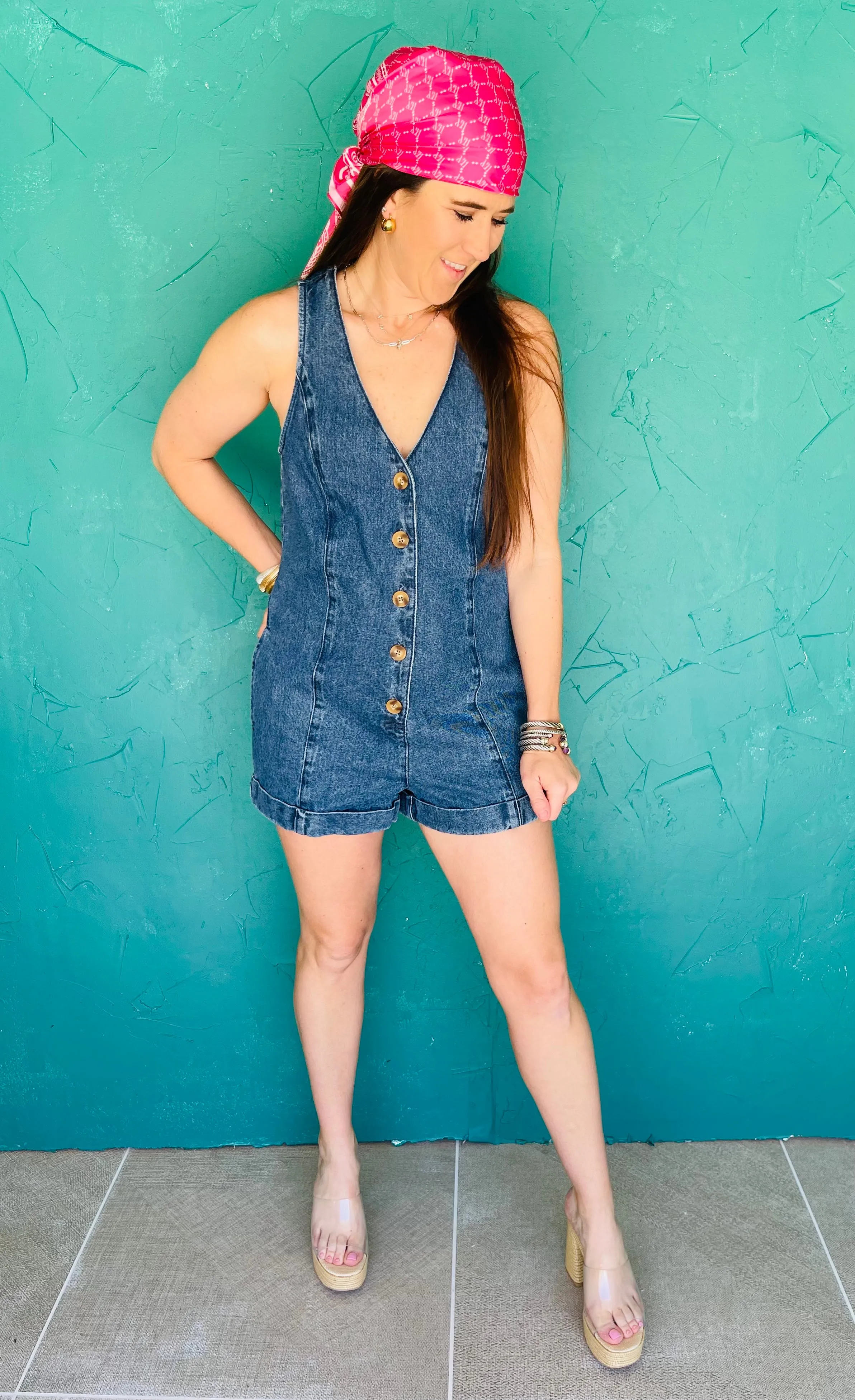 San Diego Blue Romper