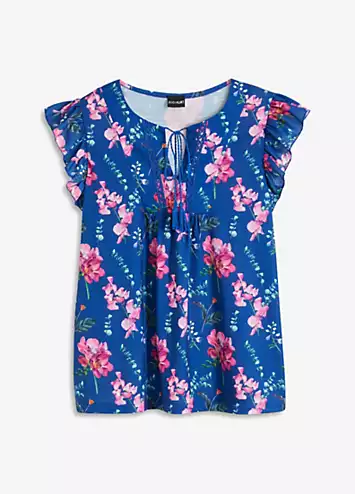 Short Sleeve Floral Tunic Top by bonprix | Look Again