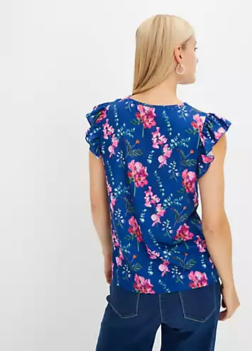 Short Sleeve Floral Tunic Top by bonprix | Look Again