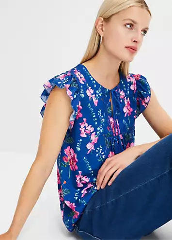 Short Sleeve Floral Tunic Top by bonprix | Look Again