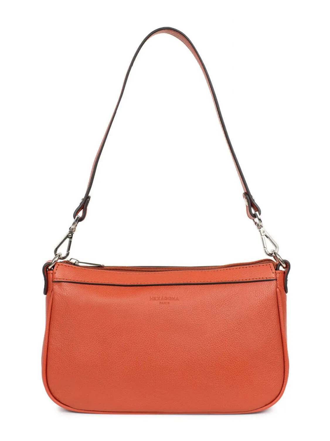 Shoulder bag 1 handle orange calfskin 462348