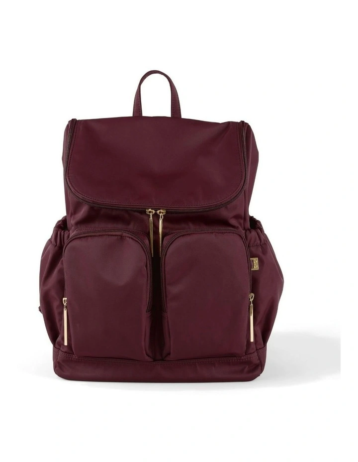 Signature Mulberry Nylon Nappy Backpack in Brown