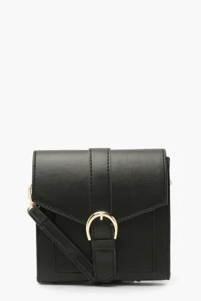 Simple Buckle Detail Cross Body Bag