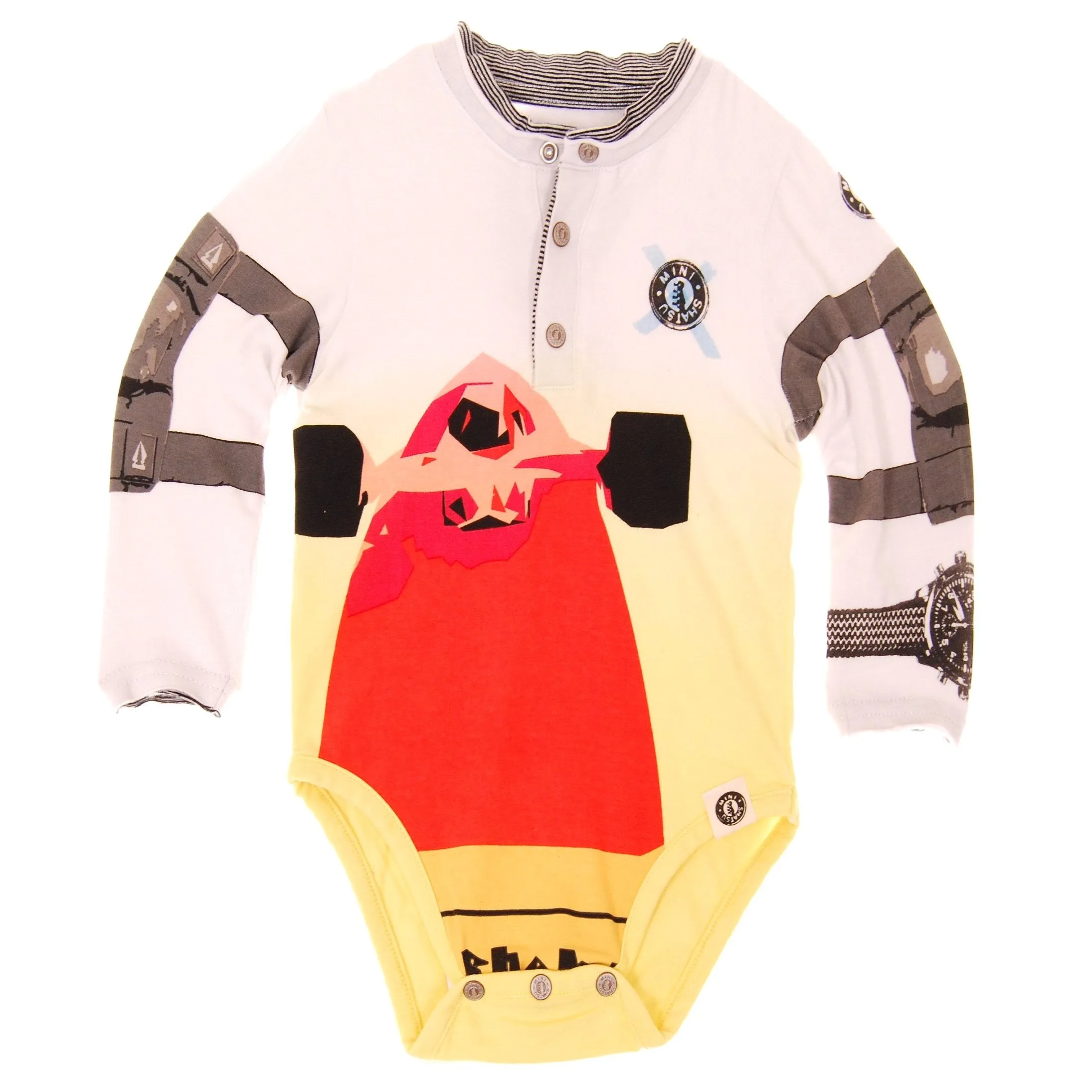 Skateboard Cruiser Henley Bodysuit by: Mini Shatsu