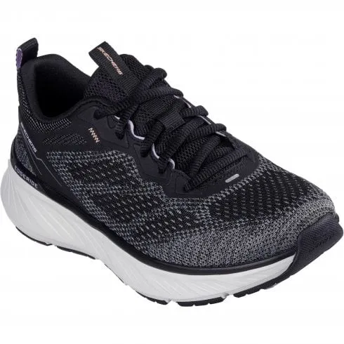 Skechers Relaxed Fit: Edgeride - Power Flow | Black/Lavender | Women's Cushioned-Performance Trainers