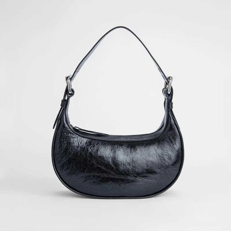 Soho Bag in Black Creased Leather